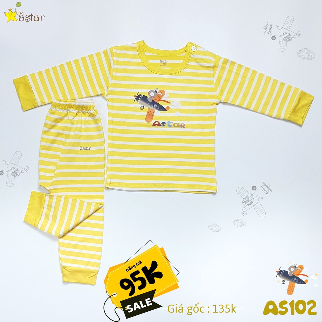 Bộ petit cotton dài tay Astar cho bé 7-14kg