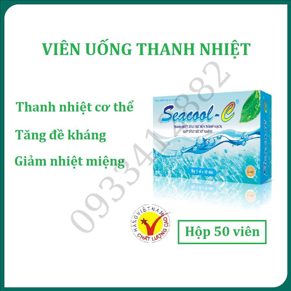 Thanh nhiệt, tăng sức đề kháng với Seacool C hộp 50 viên Hàng Chính Hãng Công Ty