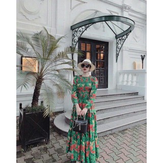 đầm maxi họa tiết