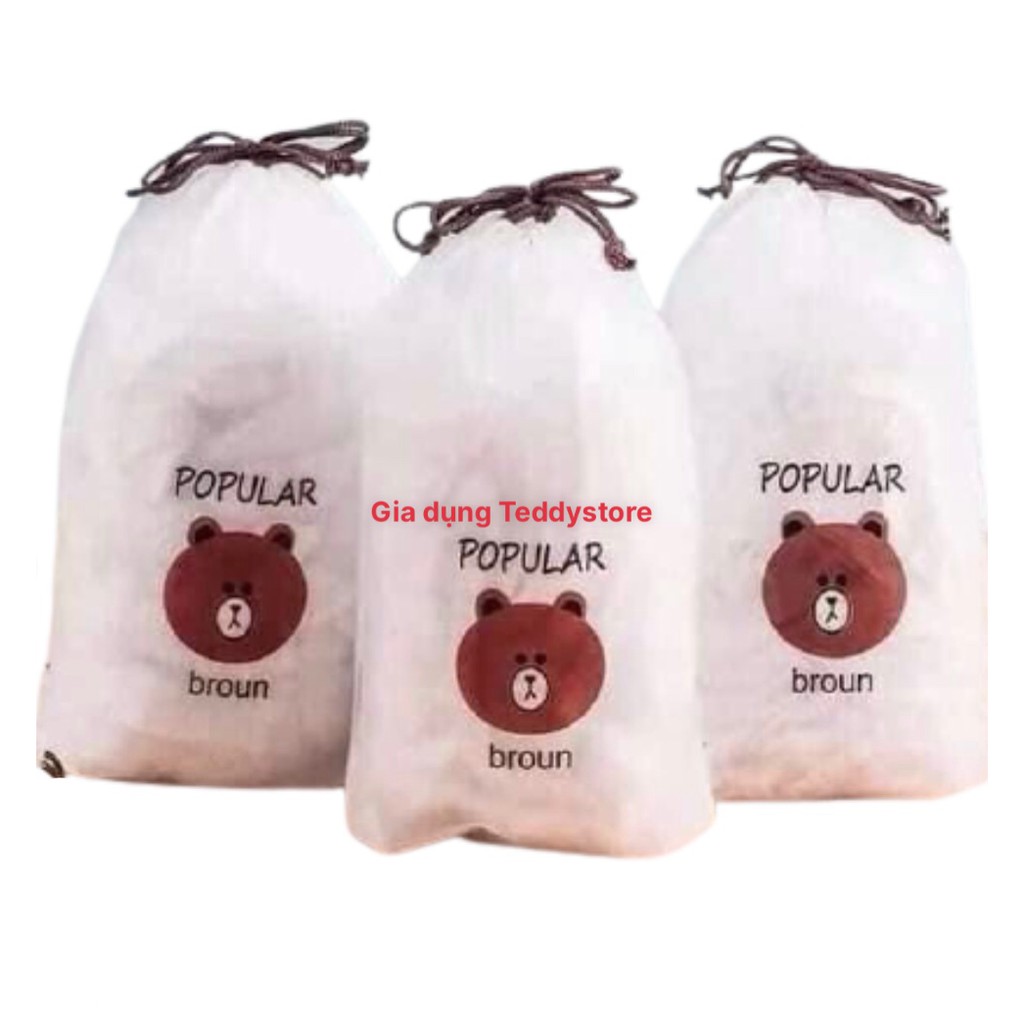 Túi 100 màng bọc thực phẩm nhựa PE trong suốt an toàn vệ sinh đa năng