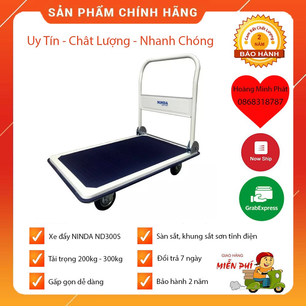 XE ĐẨY KÉO HÀNG 300kg - 150kg GẤP GỌN 4 BÁNH. BẢO HÀNH 2 NĂM