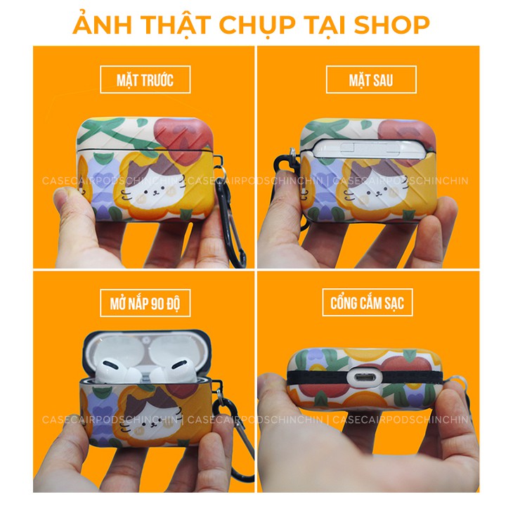 Case Vỏ Bao Airpods Đựng Tai Nghe Airpod 1 2 Pro Mèo Hoa Bằng Nhựa Dèo TPU Chống Bám Bụi - Chin Chin Shop