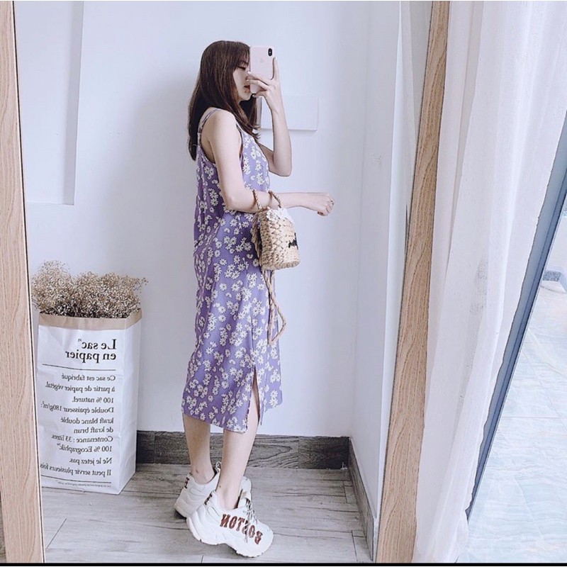 Thanh lý váy 2 dây hoa freesize