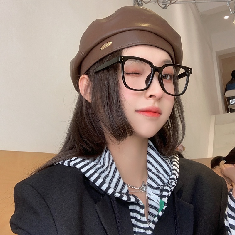 Mũ Beret Da Thời Trang Dành Cho Nữ
