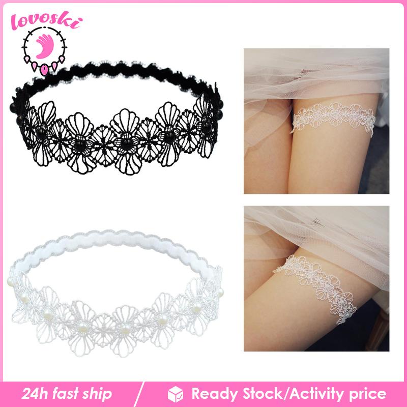 Vòng Ren Lưới Thêu Hoa Đeo Chân Cho Cô Dâu