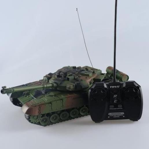 XE TĂNG ĐIỀU KHIỂN TỪ XA,  WAR TANK QUAY NÒNG PHÁO 360 ĐỘ ,   ( DÀI 26CM RỘNG 13CM) - W081728