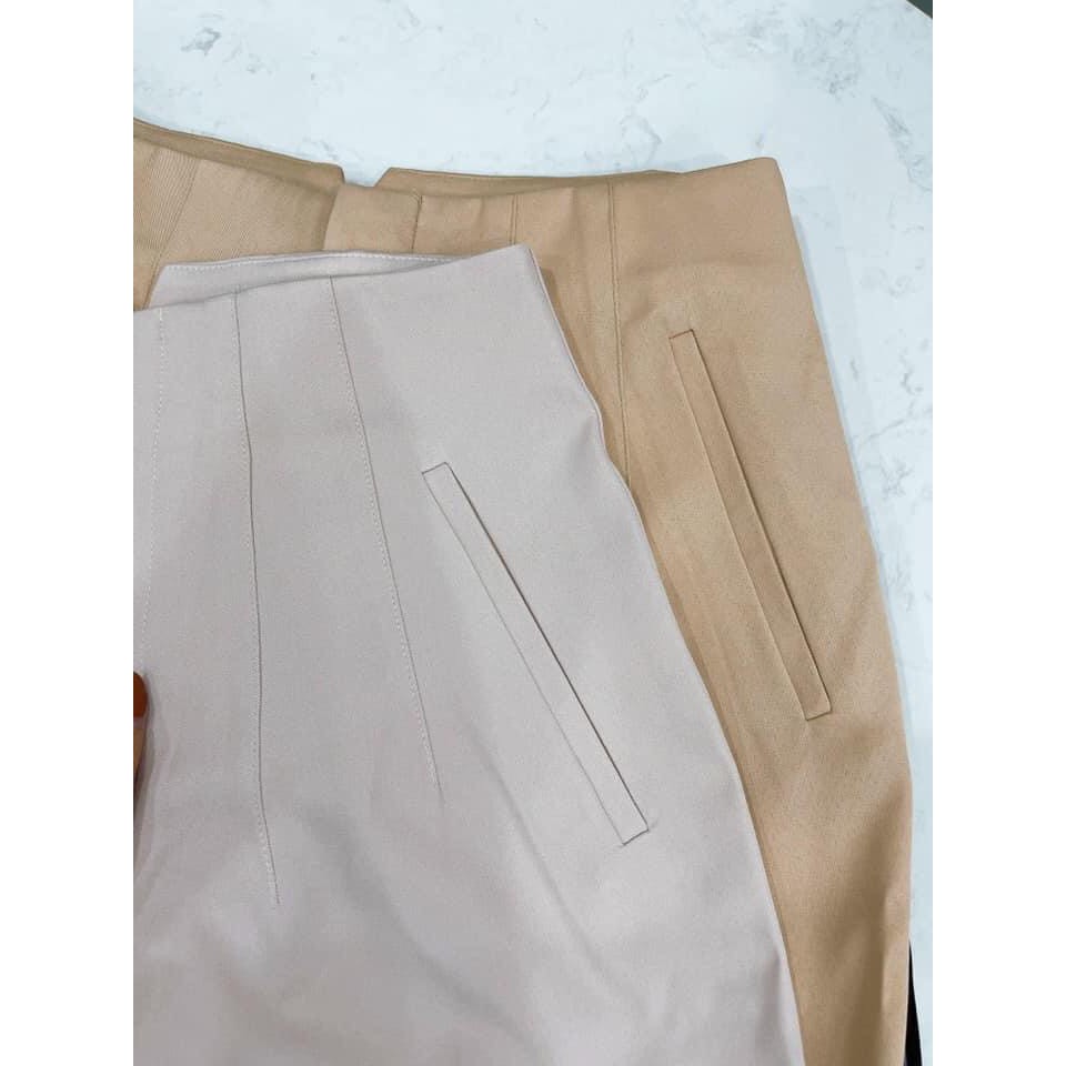 QUẦN BAGGY NỮ ZA.RA  quần vải baggy lưng cao vải cao cấp