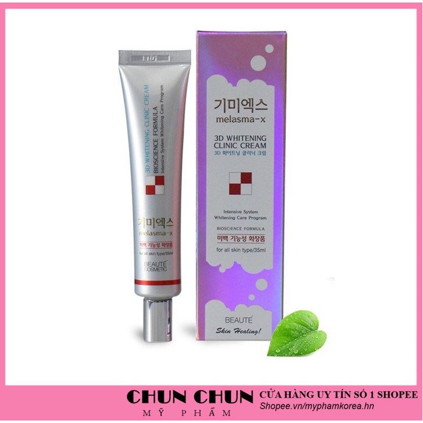 [Hàng Auth Hàn Quốc] Kem Trắng Da - Kem Dưỡng Trắng Da Mờ Nám Tàn Nhang MELASMA-X 3D WHITENING CLINIC - CREAM