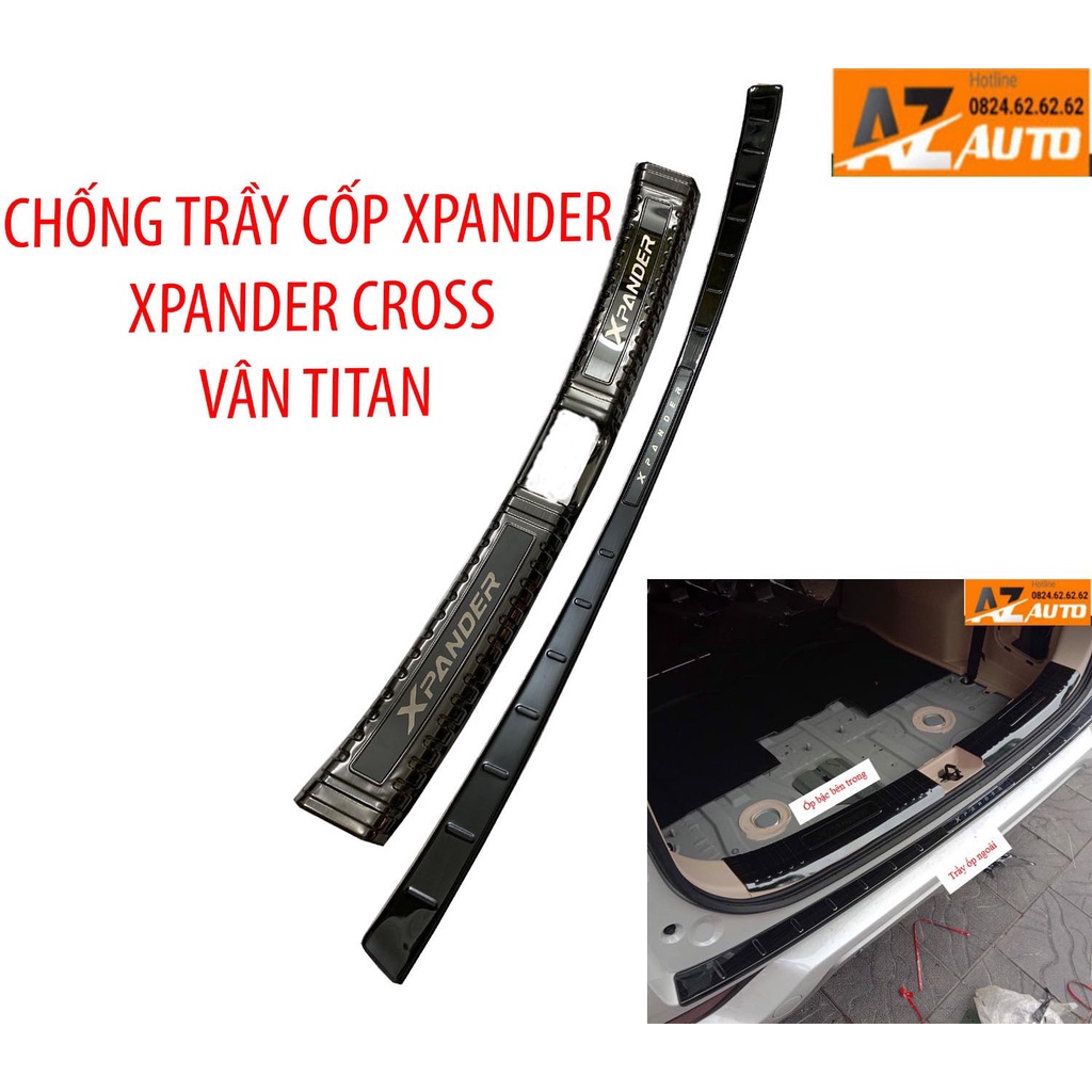 Ốp chống trầy cốp Mitsubishi Xpander 2018-2021 –Titan(hàng cao cấp)