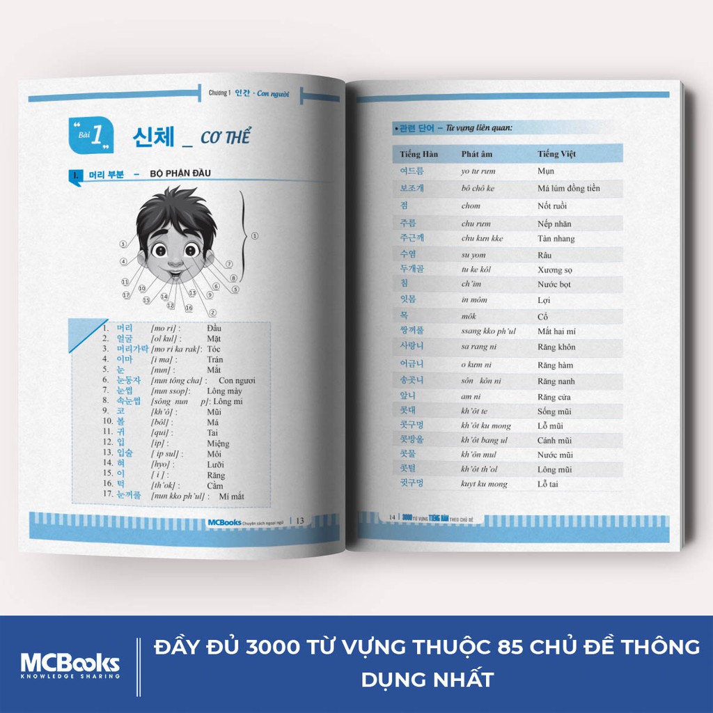 Sách 3000 Từ Vựng Tiếng Hàn Theo Chủ Đề MCBooks