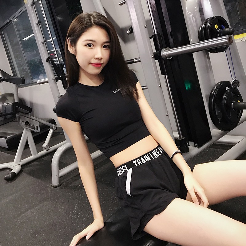 Áo thun phông ngắn thể thao nữ Califa (Đồ tập gym,yoga) Croptop (Không Quần) - Cửa Hàng Nam Ken Sport