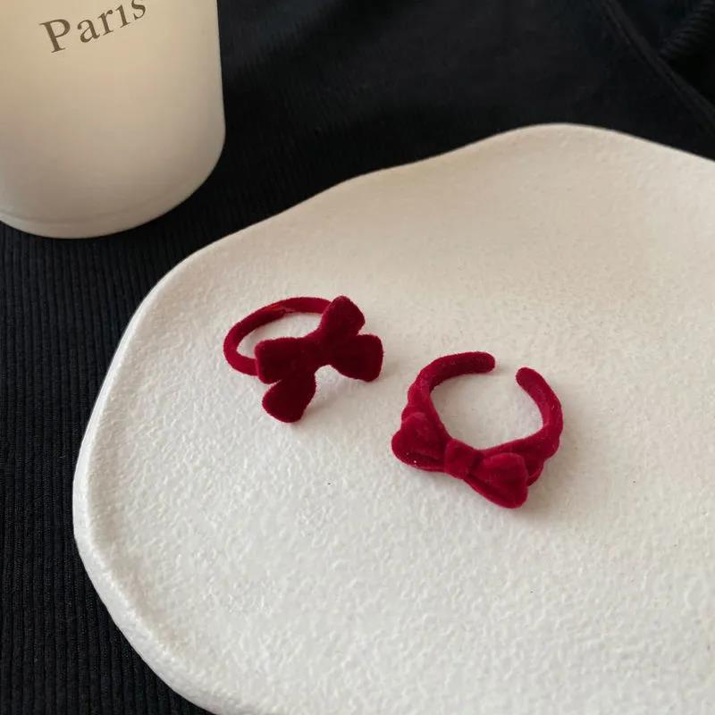 Nhẫn đeo ngón tay dạng hở điều chỉnh được kích thước thiết kế nơ nhiều màu sắc tùy chọn thời trang dành cho nữ YKD