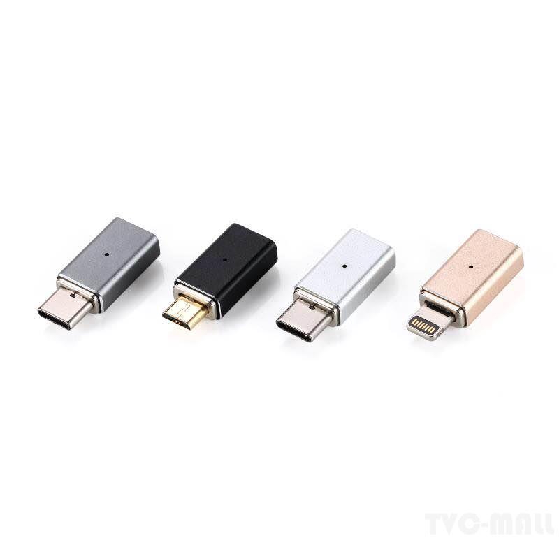 2 in 1 Magnetic Adsorption Micro USB + Type C Converter Adapter