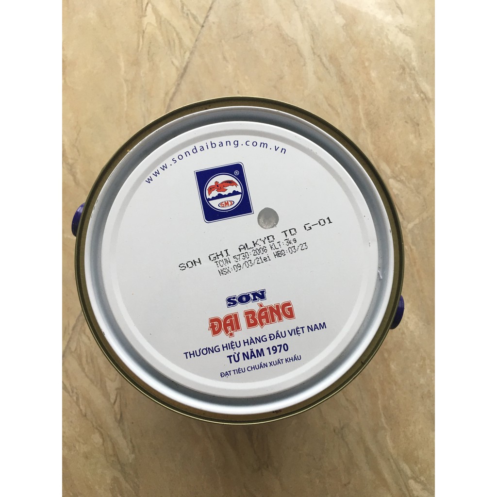 Sơn dầu màu ghi/xám Đại Bàng AK G-01 1KG - 3KG thích mê ly