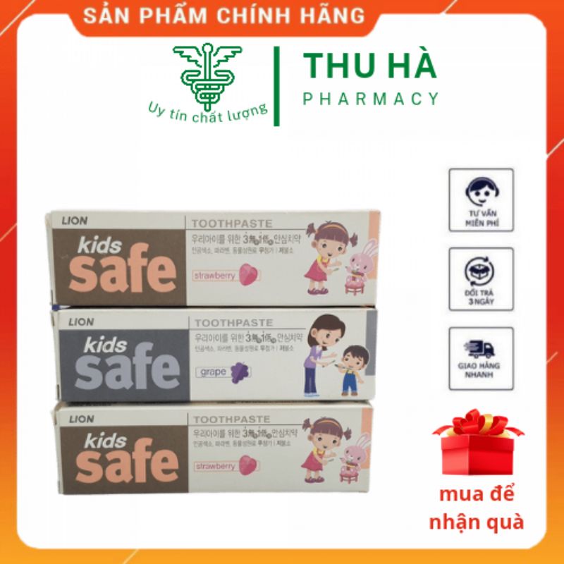 [ Hàng Chính Hãng mẫu mới ] Kem đánh răng trẻ em kids safe Hàn Quốc 90g