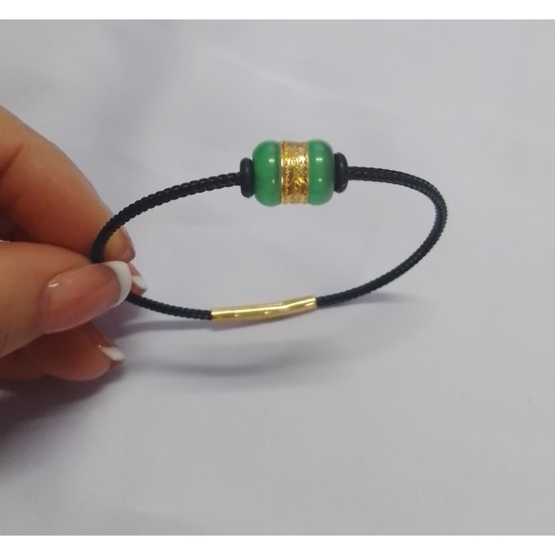 Vòng tay lu thống dát vàng định công danh đầu xuôi đuôi lọt trợ mệnh mộc hoả