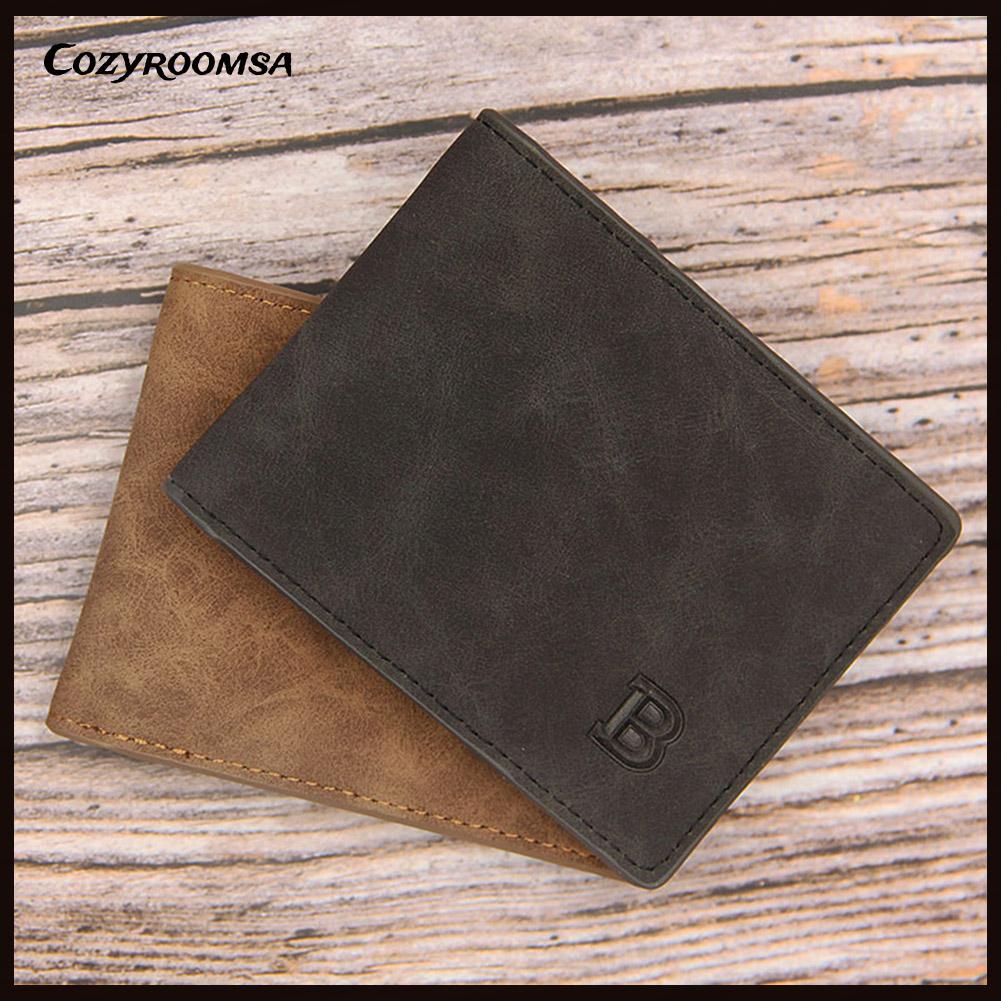 Ví nam mini mỏng nhẹ kèm ngăn đựng thẻ &amp; khóa kéo &amp; giá đỡ