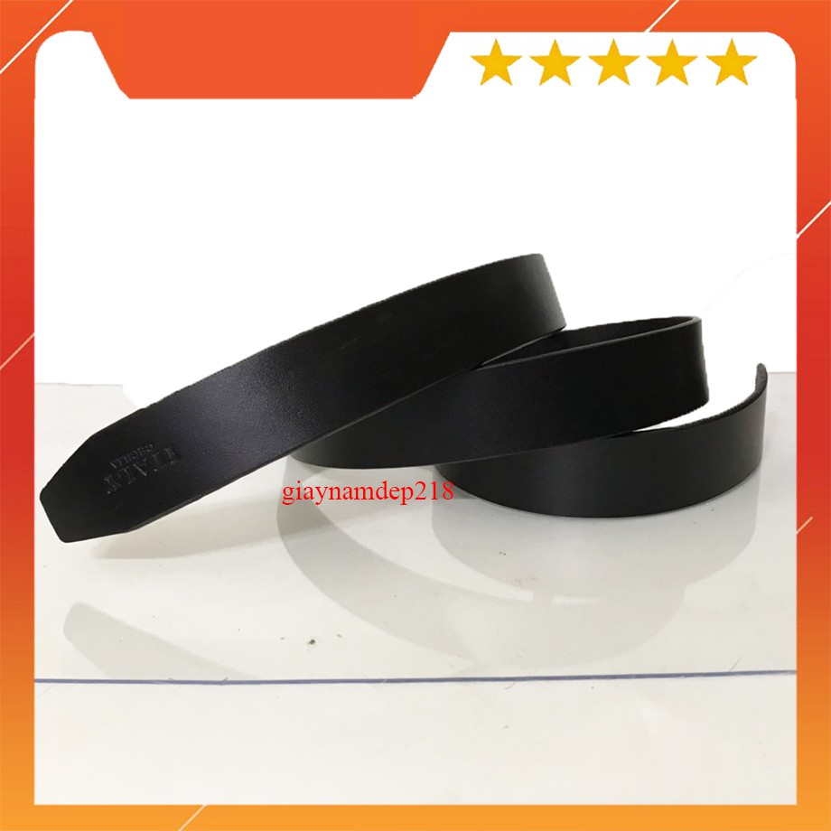 Dây lưng da bò nguyên miếng 35mm không kèm mặt nâu và đen GN2