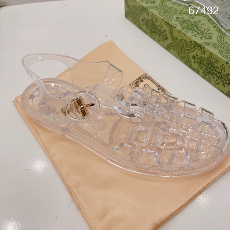 Sandal rọ gucci nhựa trong fullbox