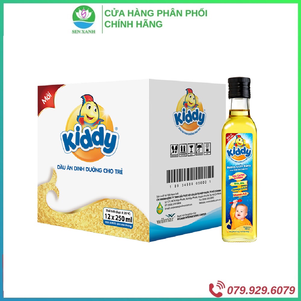 [SenXanh Emart] Dầu ăn Kiddy dinh dưỡng cá hồi cho bé 250ml