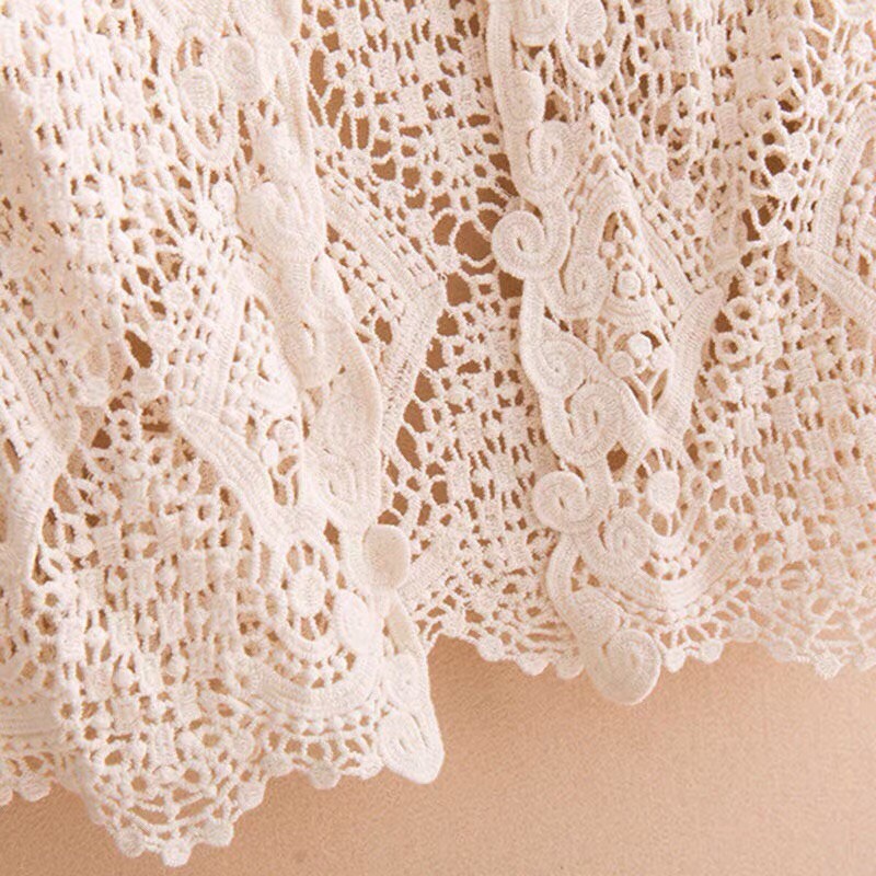 áo choàng ren biển hoạ tiết vỏ sò sang chảnh (681#)