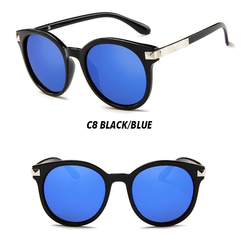 Kính mát thời trang Hàn Quốc gọng tròn màu kẹo cho nữ