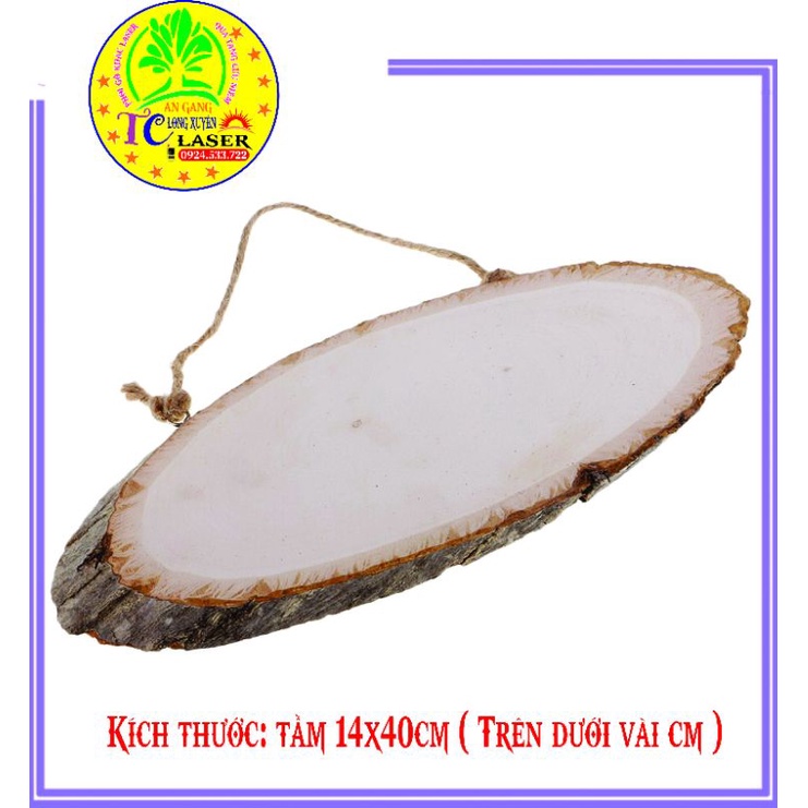 Tranh Thớt Gỗ Lát: Decor Trang Trí Handmade 14x40cm