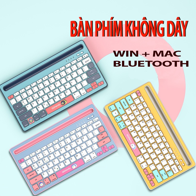Bàn phím bluetooth Forev dùng cho Ipad điện thoại laptop pin sạc IOS ANDROID WINDOWS chính hãng