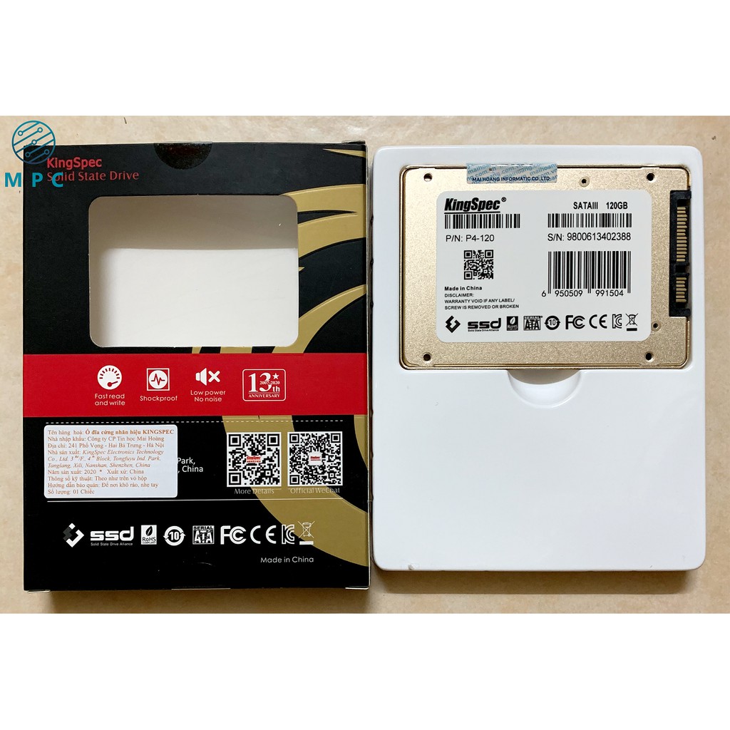 Ổ cứng SSD KingSpec 120Gb / 128Gb / 240Gb / 256Gb / 512Gb 2.5" Sata III - Chính hãng Mai Hoàng - Bảo hành 36 tháng | BigBuy360 - bigbuy360.vn