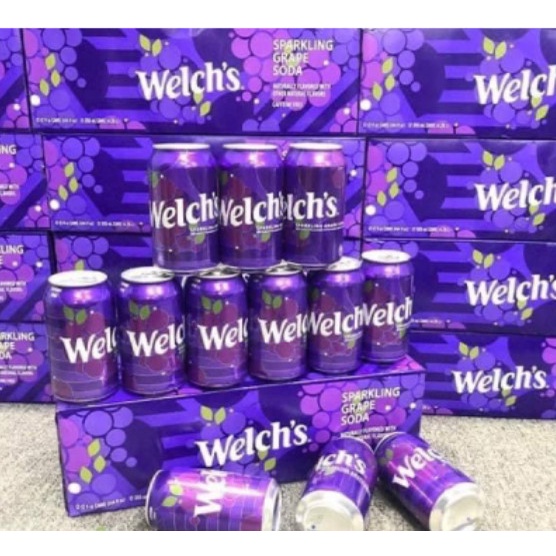 Nước ngọt trái cây Mỹ Welch’s Sparking Fruit Punch Soda