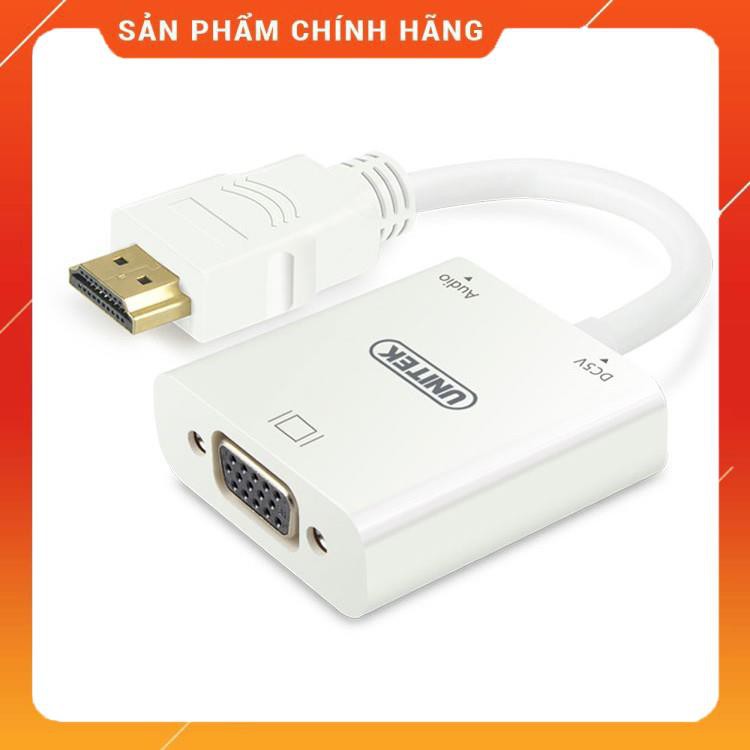 Cáp chuyển HDMI sang VGA + audio hỗ trợ cổng cắm nguồn Unitek Y-6333 dailyphukien Hàng có sẵn giá rẻ nhất