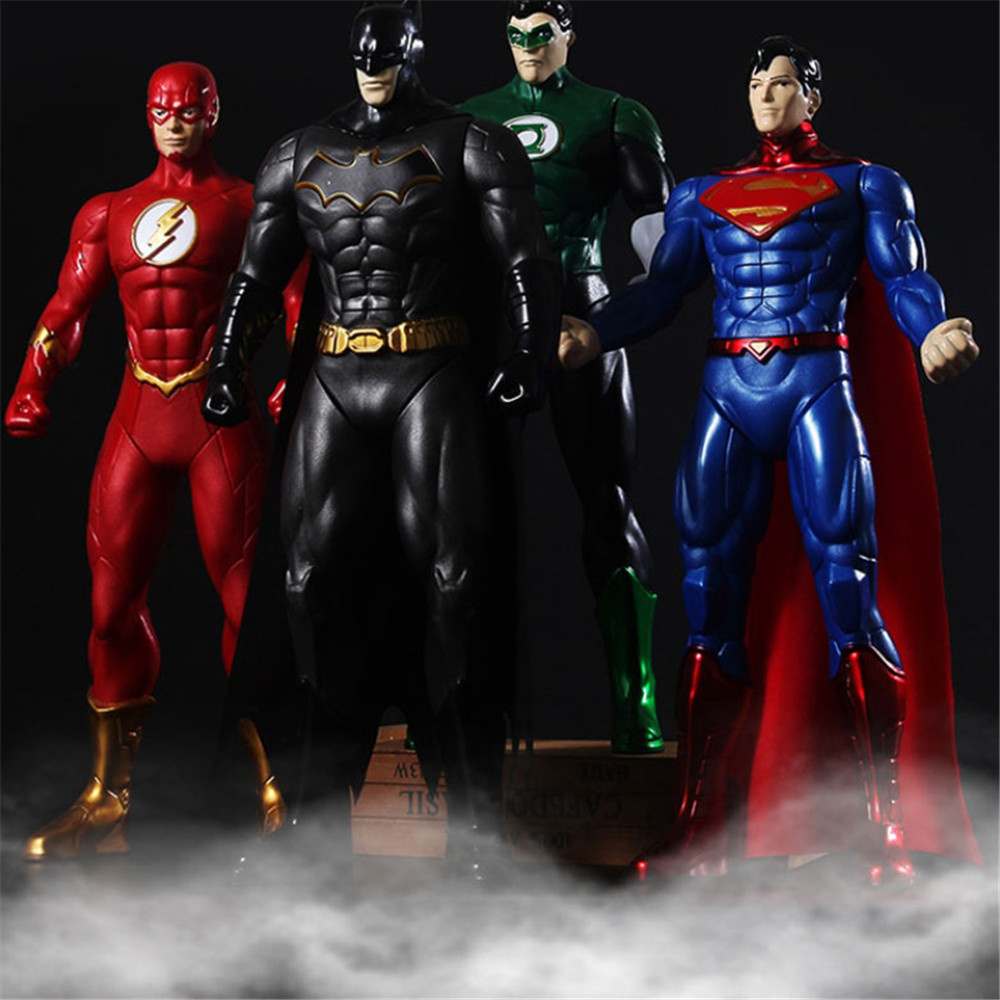 DC JUSTICE LEAGUE ACTION FIGURE SET DC COMIC SUPERHERO FIGURE TOY Đồ Chơi Mô Hình SUPERMAN BATMAN GREEN LANTERN FLASH PVC ACTION FIGURES