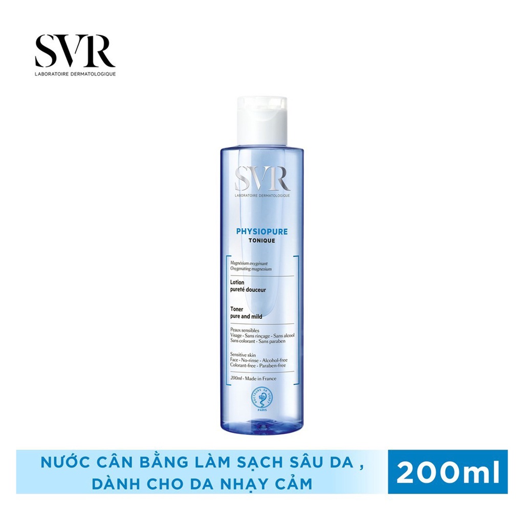 Nước Cân Bằng Dành Cho Da Mặt Nhạy Cảm SVR Physiopure Tonique 200ml