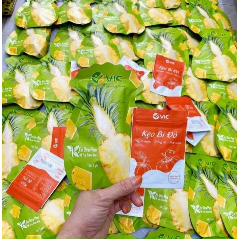 Kẹo dứa giảm cân VIC organic Giảm béo cấp tốc nhanh an toàn không phải thuoc giảm cân