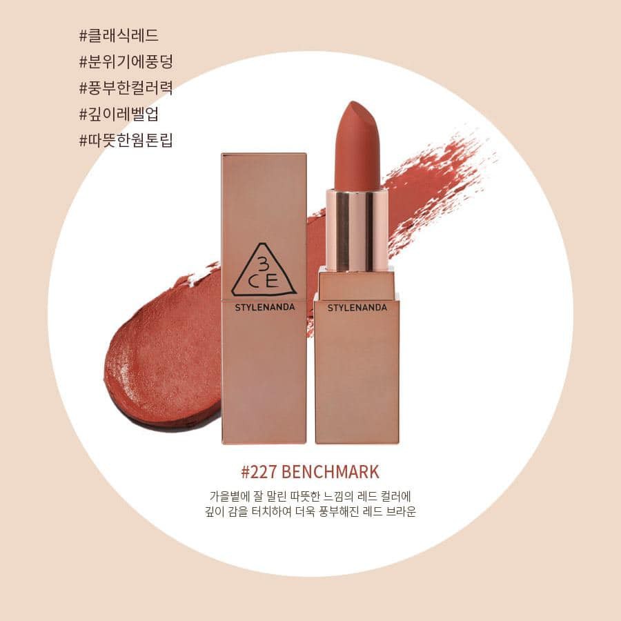 [Hot] Son 3ce MATTE LIP COLOR vỏ vàng mới toanh