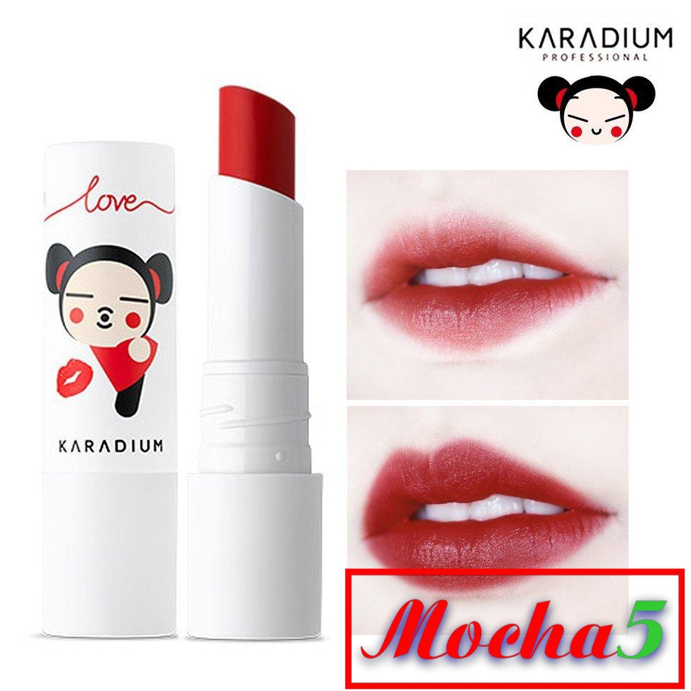 Sỉ Son Karadium Pucca Chu Chu Flame Kiss Lì Môi, Lên Chuẩn Màu Đỏ Cam