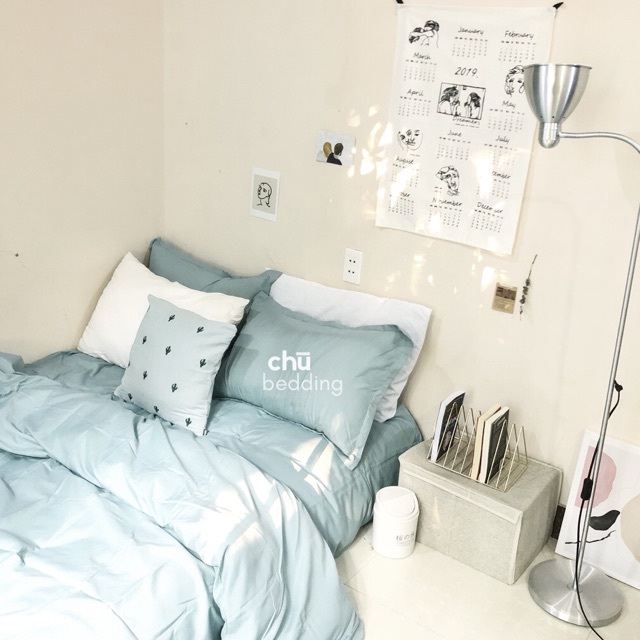 Bộ chăn ga gối poly cotton xanh mint | BigBuy360 - bigbuy360.vn