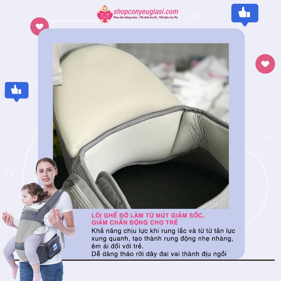 Địu Ngồi Comfybaby Cao Cấp 4 Tư Thế 2 Trong 1 CF818