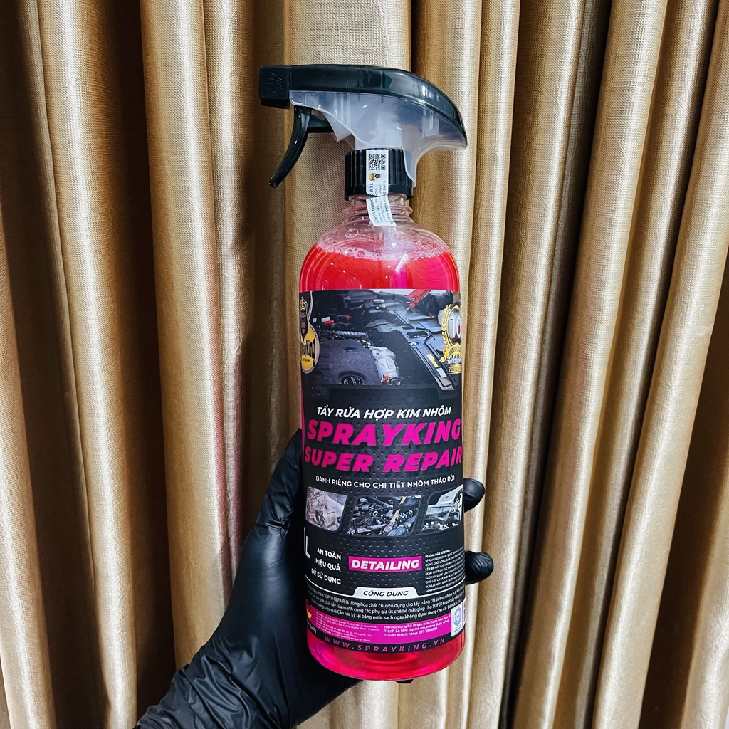 COMBO 3 chai Sprayking : Super Wash xà bông bọt tuyết, Ultra Clean tẩy nhớt, Repair tẩy nhôm