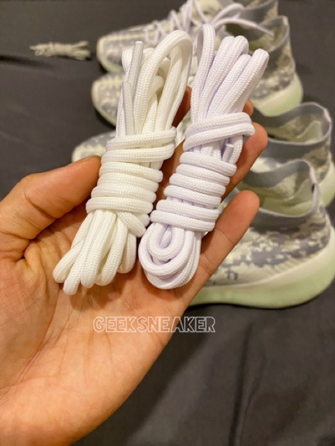 | HOT THÁNG 6 | [GeekSneaker] Dây Giày Yeezy 350, Yeezy 380 Alien màu Trắng, Kem  * Loại chuẩn* 120cm Bản to 2020 .