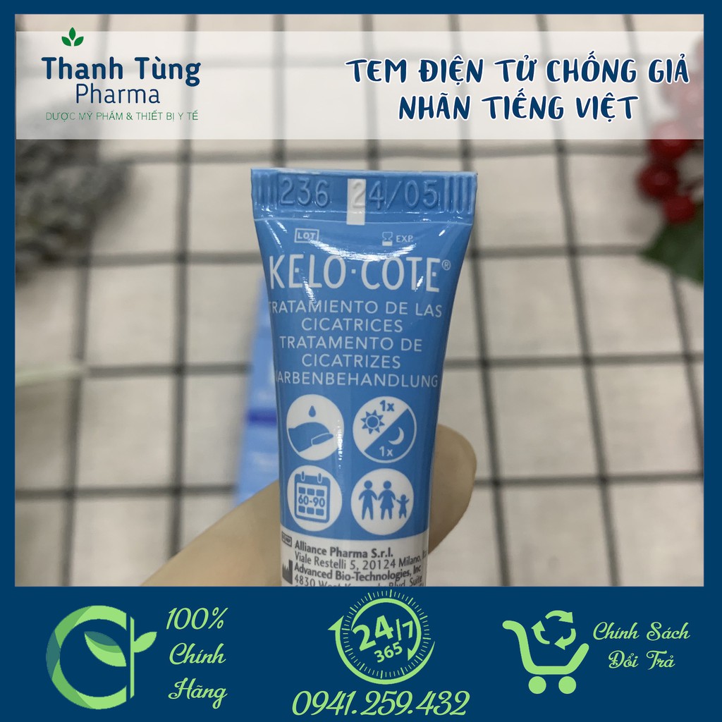 KELO COTE ✅[Chính Hãng] GEL HỖ TRỢ LÀM GIẢM VÀ MỜ SẸO THÂM SẸO LỒI SẸO LÕM NHẬP KHẨU MỸ