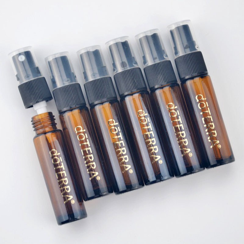 Chai Thủy Tinh 10Ml Đựng Tinh Dầu/Nước Hoa Dạng Nhỏ Giọt Màu Nâu Đậm