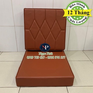 Nệm ngồi ghế gỗ elena 50x50x10cm - nhận may nệm ghế theo yêu cầu.