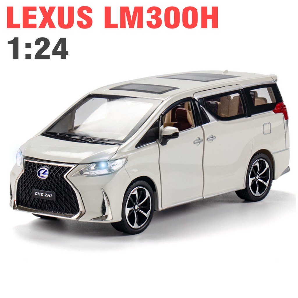Mô hình xe ô tô Lexus LX LM300 bằng kim loại tỉ lệ 1:24 có âm thanh và đèn