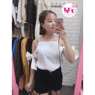 ÁO 2 DÂY TAY BUỘC NƠ (ảnh thật chụp tại shop)