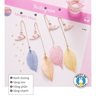 Bookmark kim loại cao cấp hình chiếc lá