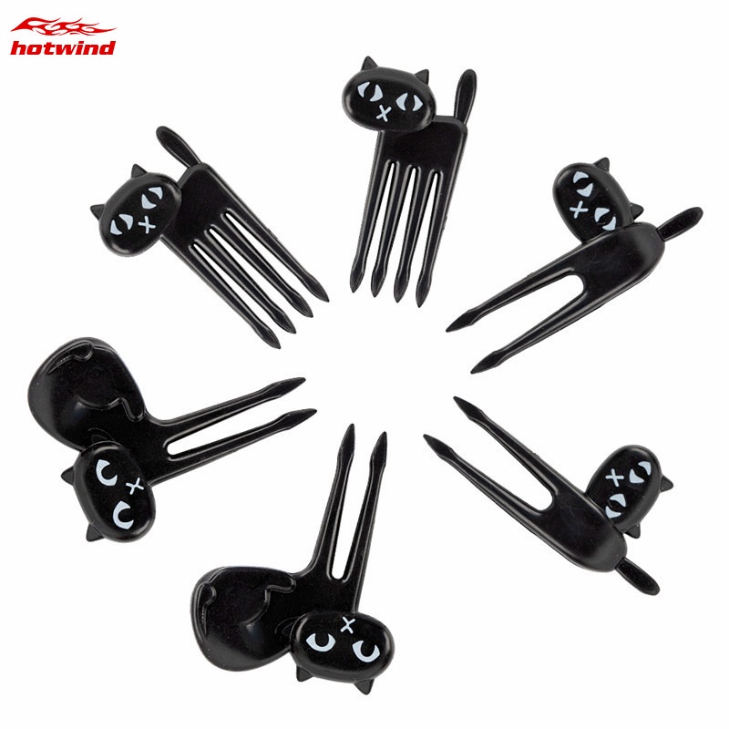 Bộ 6 nĩa ăn trái cây hình mèo đen dễ thương