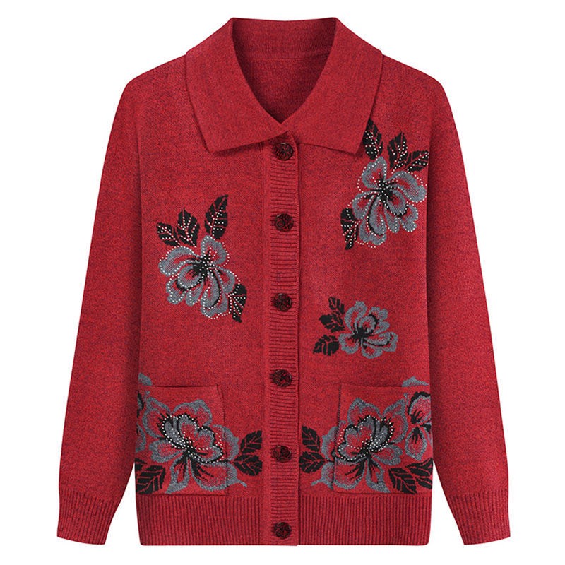 Áo khoác len cardigan _áo len trung niên nữ cúc cài  phong cách sang trọng món quà tặng ý nghĩa cho bà cho mẹ | BigBuy360 - bigbuy360.vn