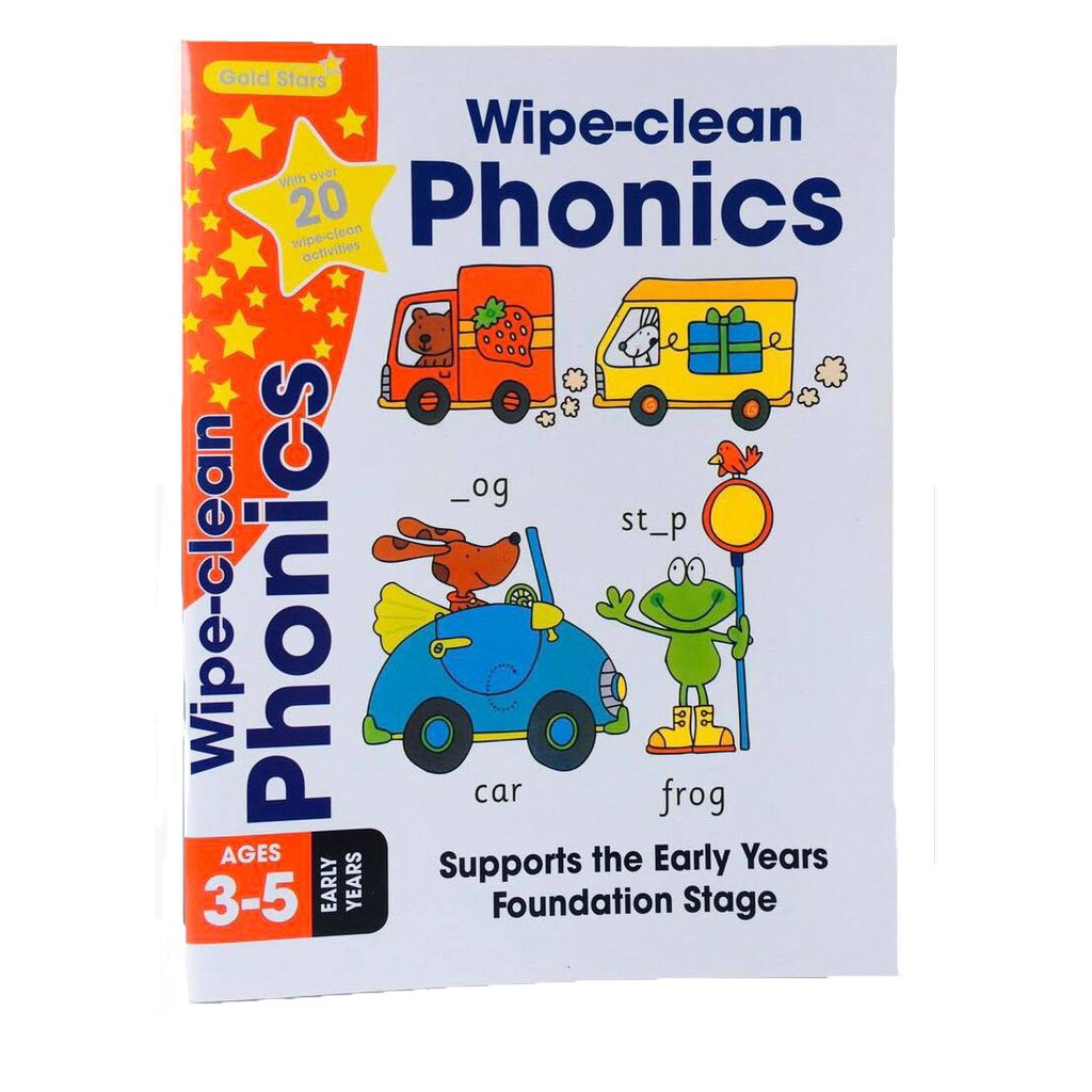Sách: Gold Stars Wipe Clean Workbook: Phonics - Học Phát âm Tiếng Anh cho trẻ ( 3 - 5 tuổi )