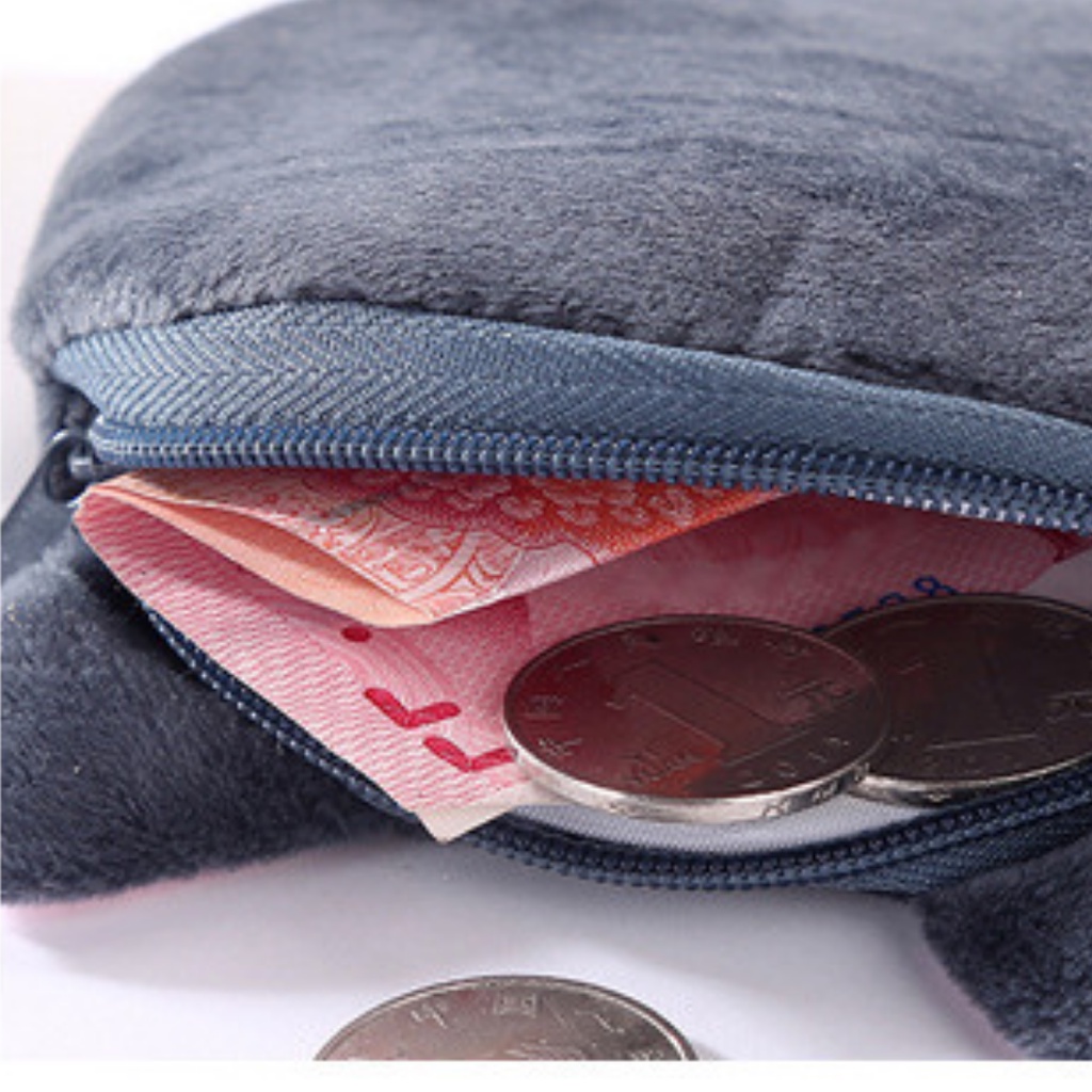 Ví cầm tay SHOPPA nữ đựng tiền xu vải nhung mềm mịn hình mèo cute xinh xắn dễ thương dành cho nữ giá rẻ